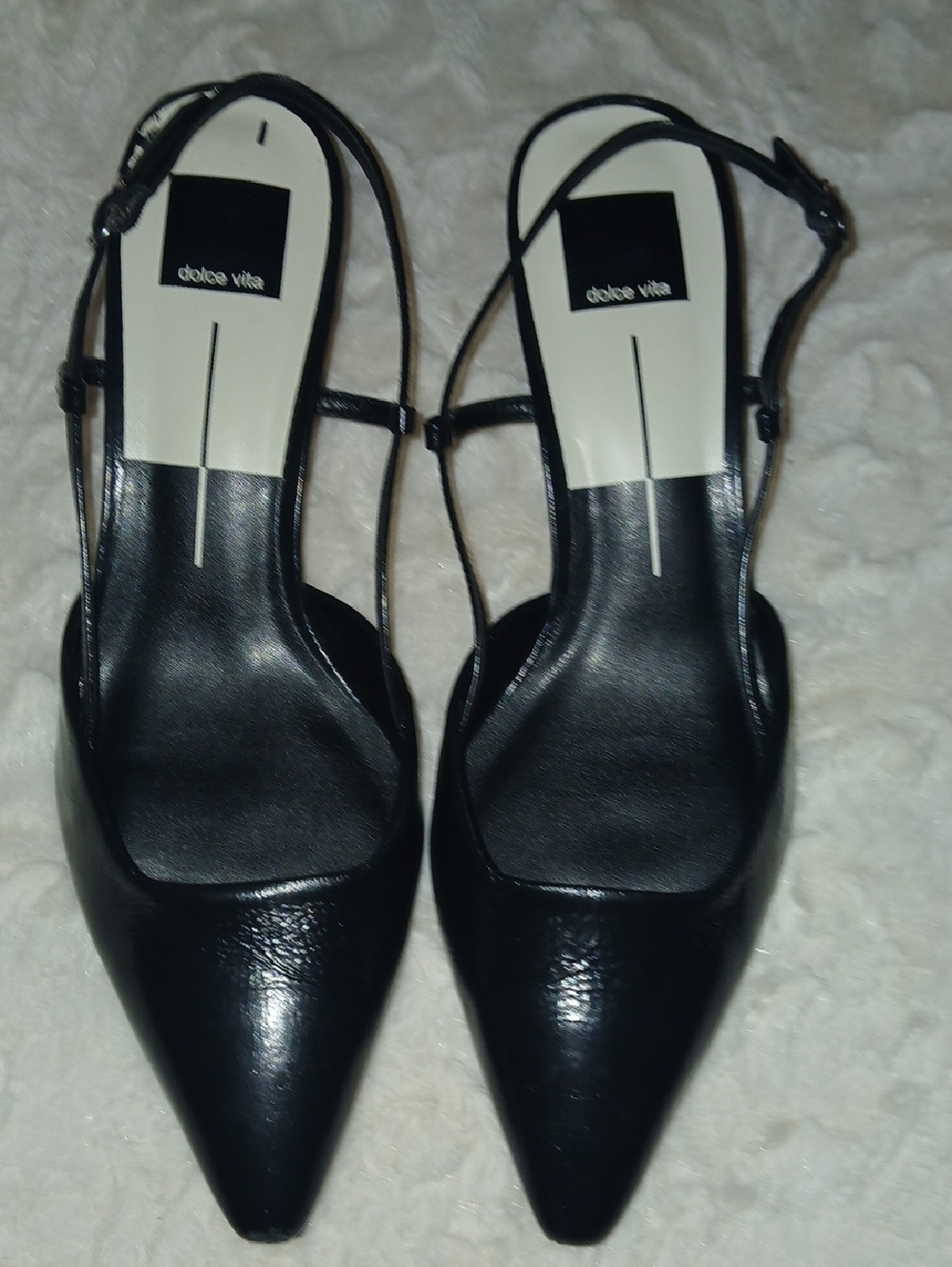 Dolce Vita Black Pointed-Toe Slingback Pumps